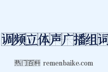 调频立体声广播组词是什么意思的图片